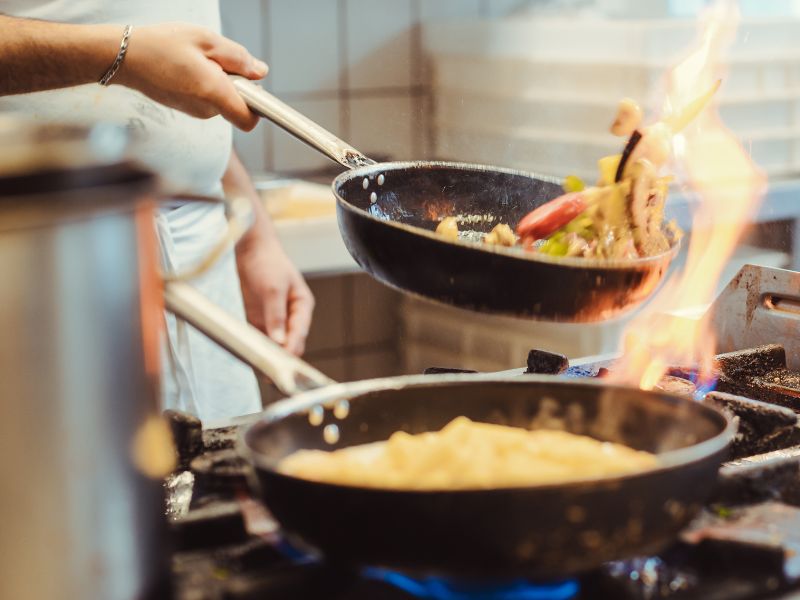 Chef in restaurant kitchen