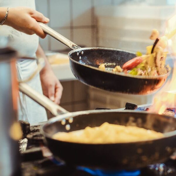 Chef in restaurant kitchen